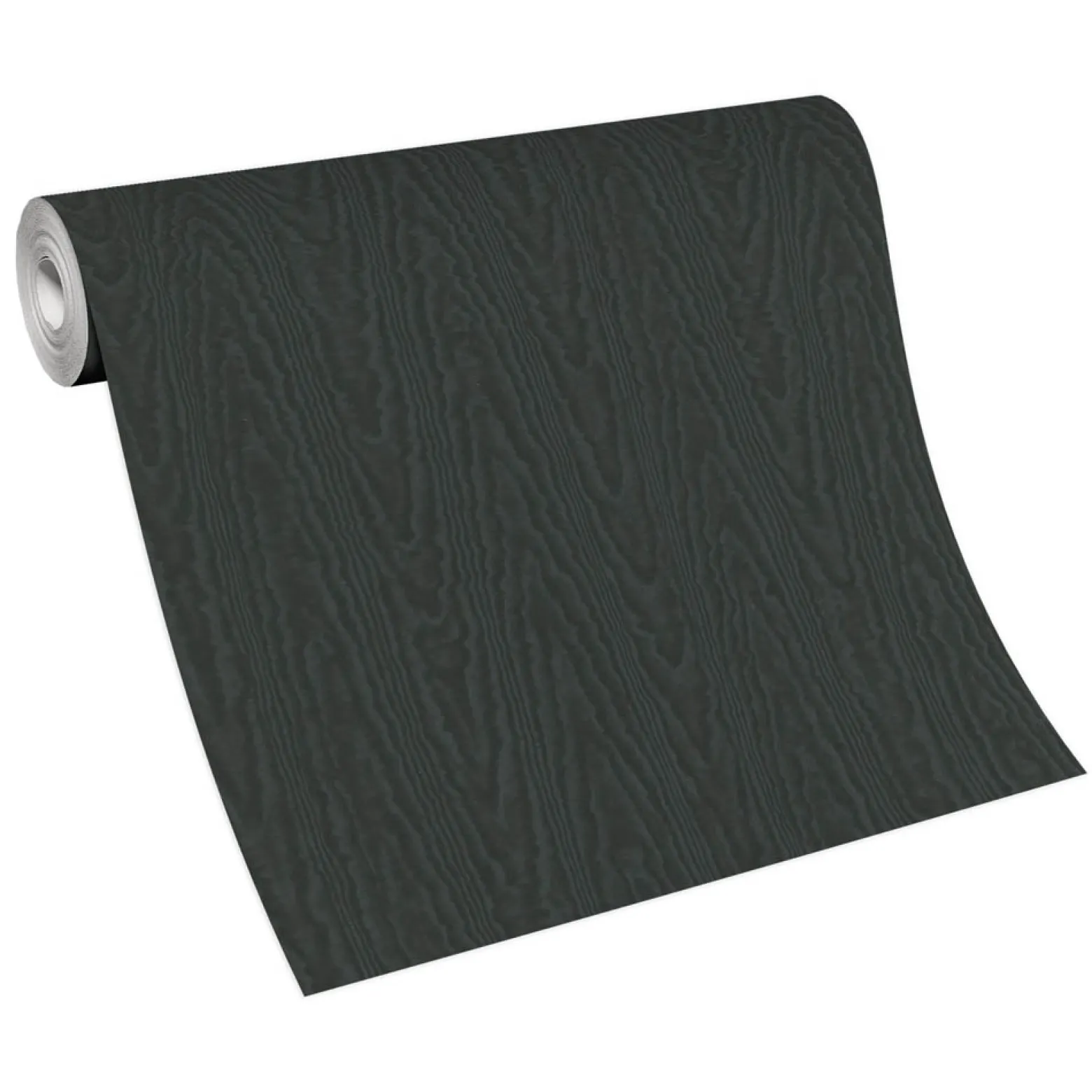 Vliestapete Holz Optik Schwarz Metallic 10291-15