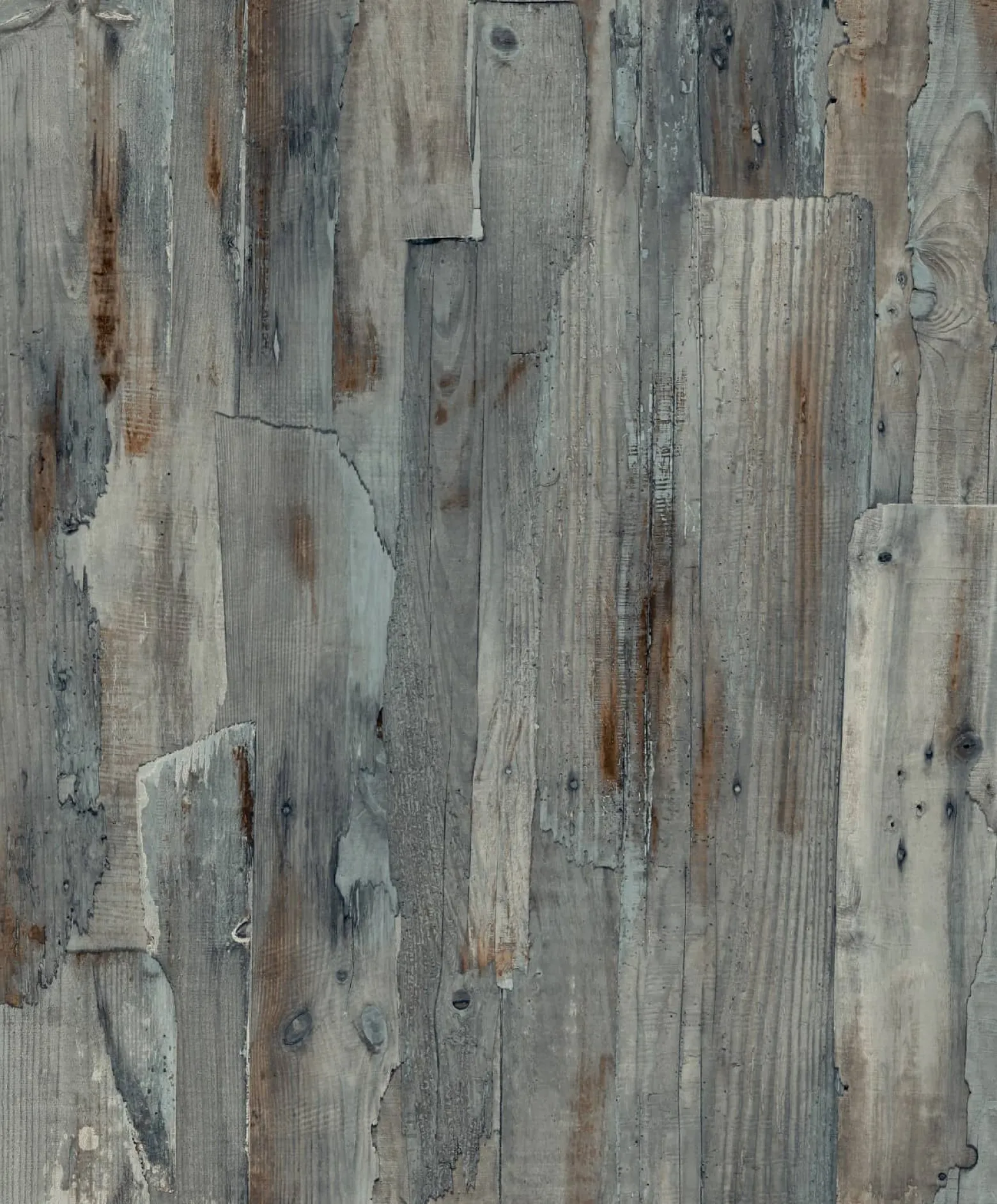 Vliestapete Holz Optik Shabby Blau Grau Braun A62803