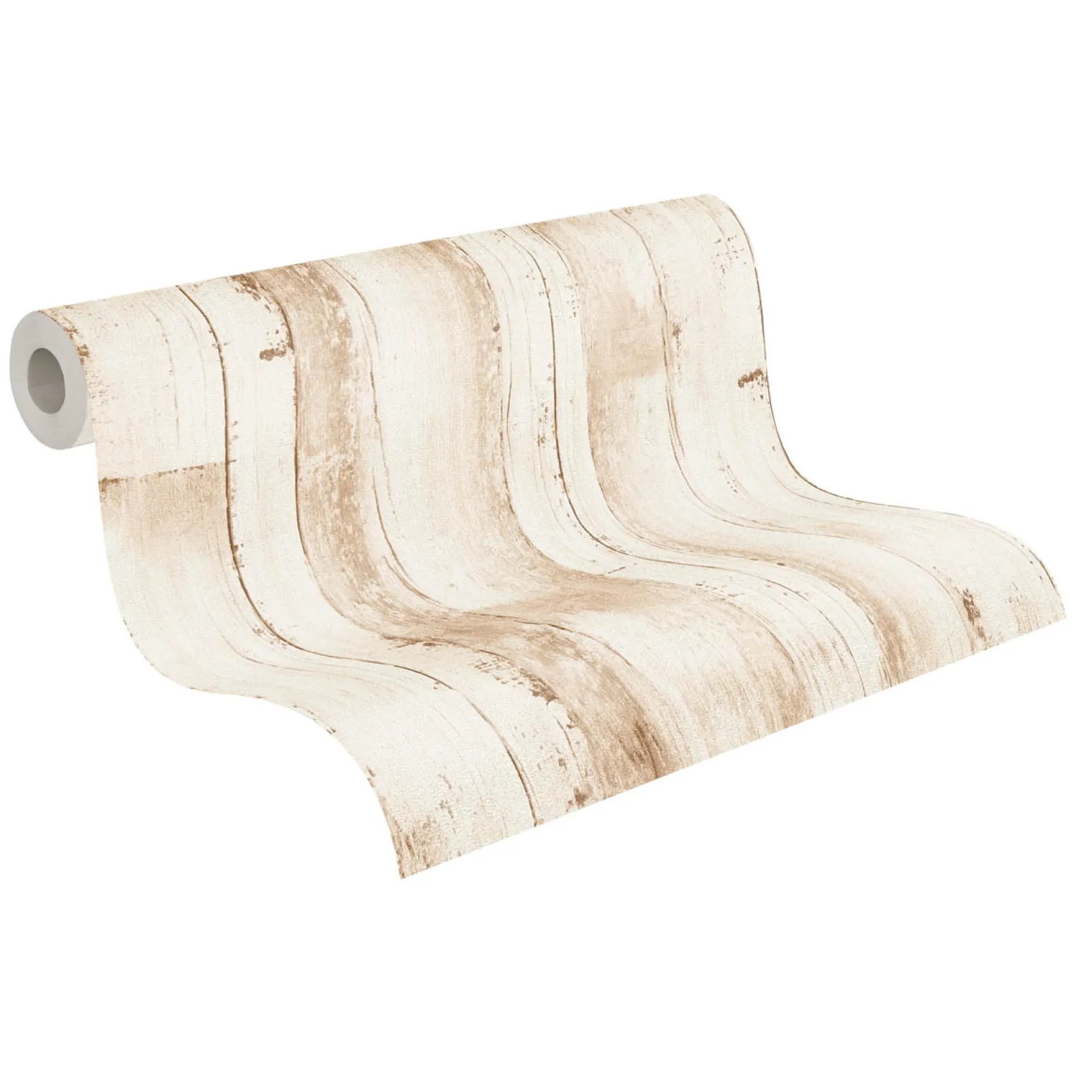 Vliestapete Holz Optik Struktur Creme Beige 38502-1