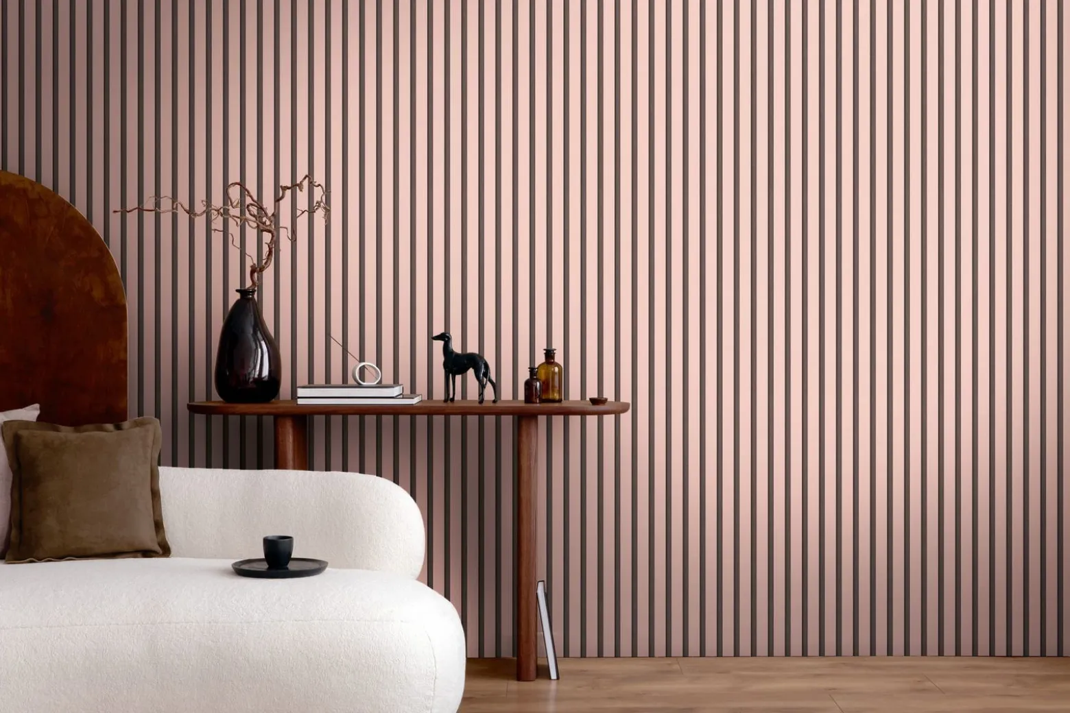 Vliestapete Holzpaneele Rosa Schwarz 78628-1