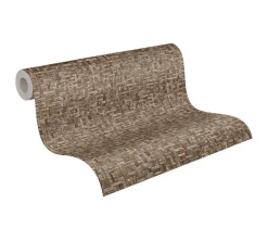 Vliestapete Holz Rattan braun 37706-1