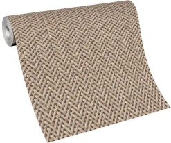 Vliestapete Holz Rattan braun anthrazit 10209-02