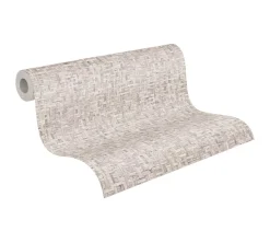 Vliestapete Holz Rattan grau 37706-6