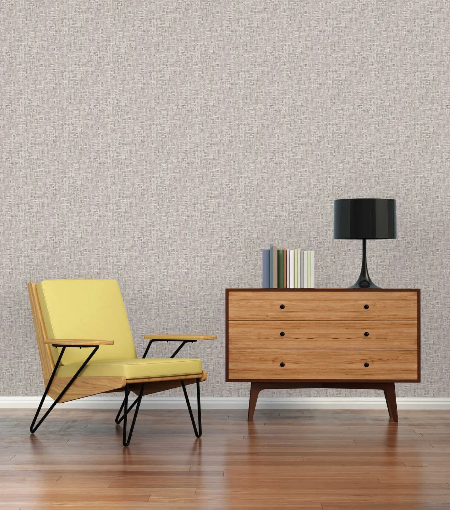 Vliestapete Holz Rattan grau 37706-6