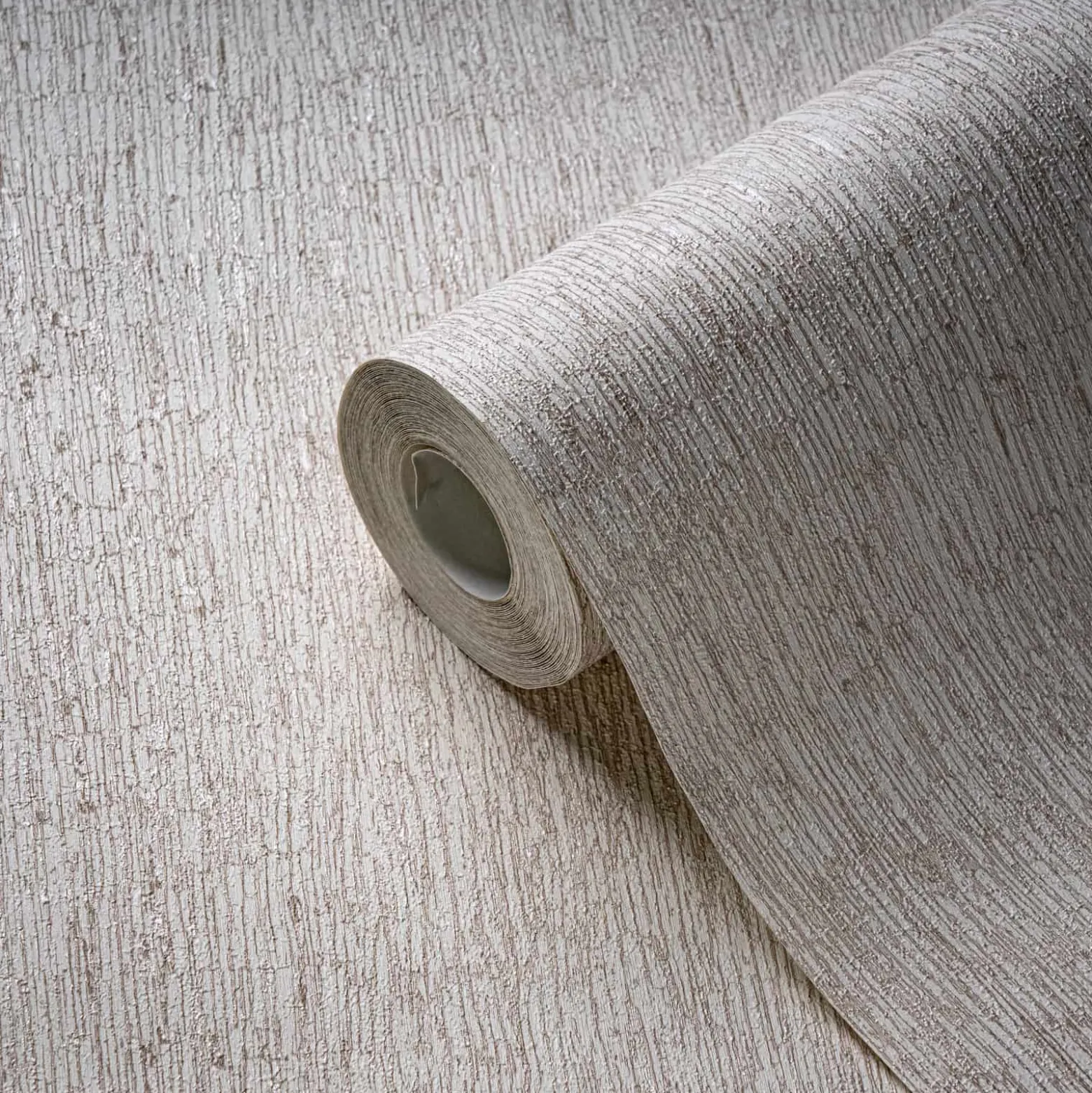 Vliestapete Holz Rinde Weiß Silber Metallic 39562-5