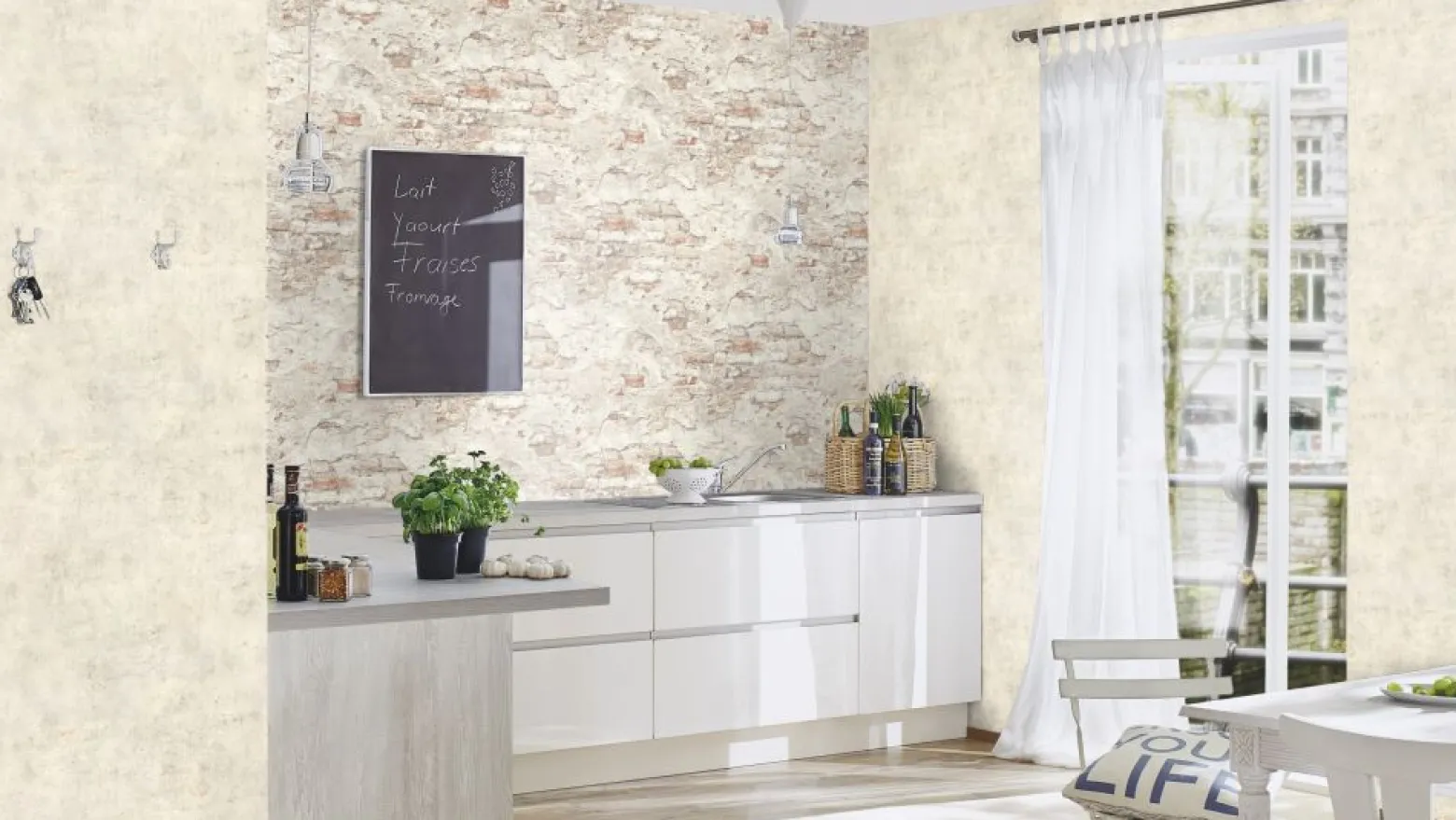 Vliestapete Industrial Beton-Optik weiß-grau 939316