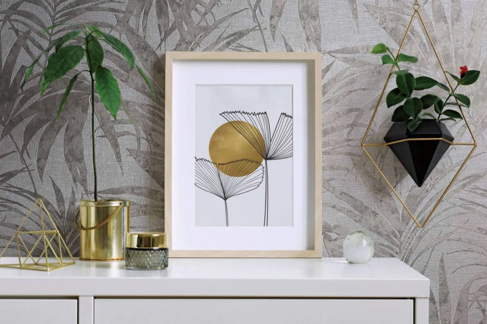 Vliestapete Ivy Blätter Weiß Beige 82270 Novamur