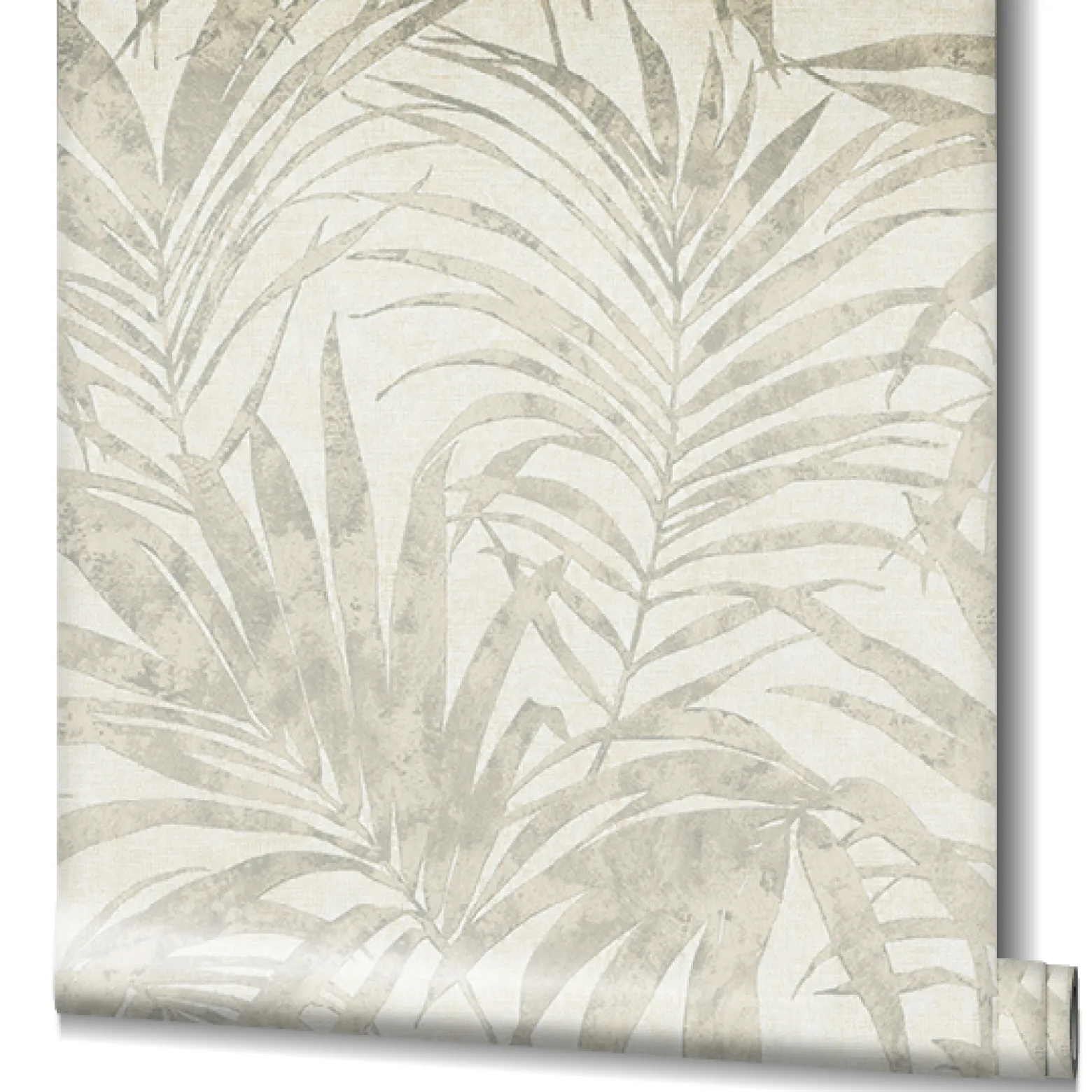 Vliestapete Ivy Blätter Weiß Beige 82270 Novamur
