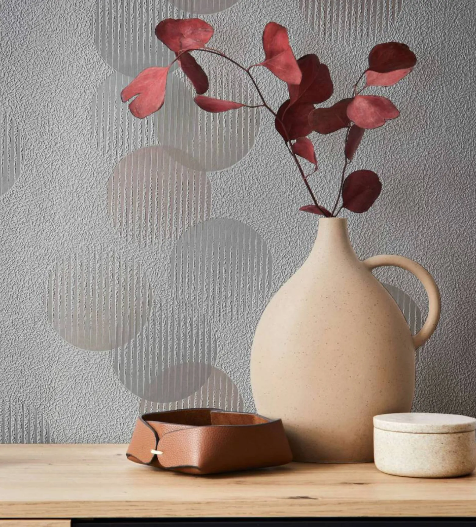 Vliestapete Ivy Grafisch Weiß Rosa 82323 Novamur