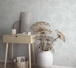 Vliestapete Ivy Mosaik Grau Weiß 82290 Novamur