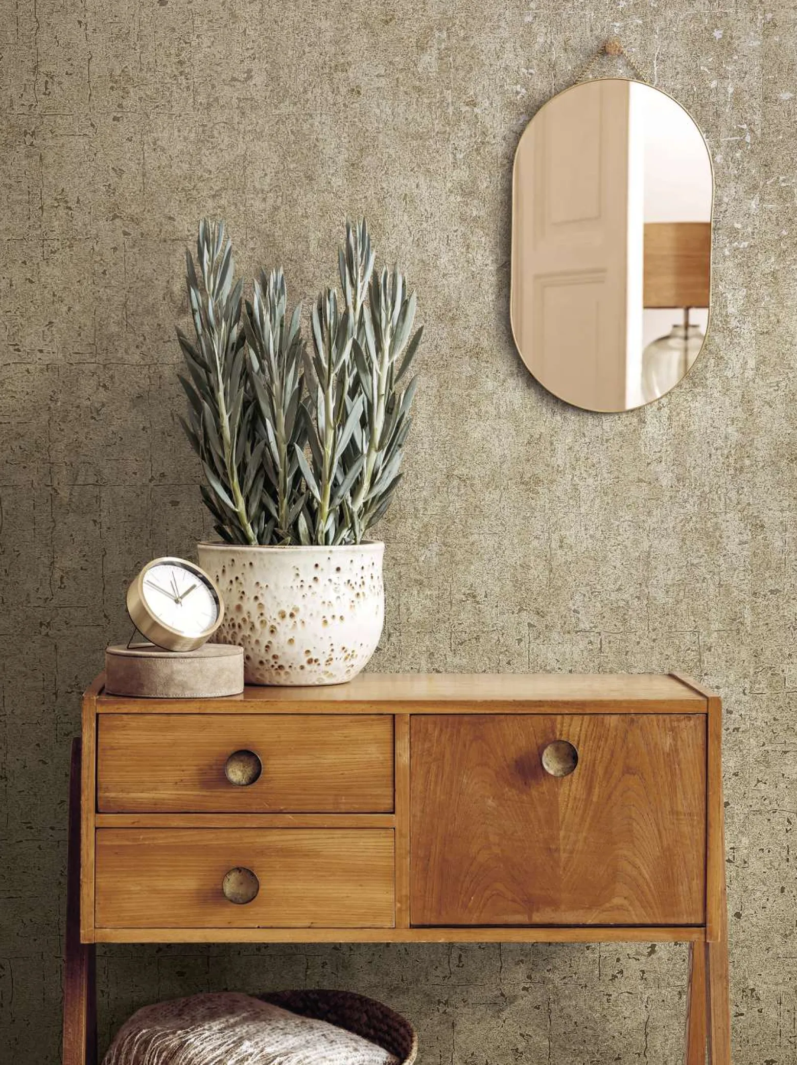 Vliestapete Ivy Putzoptik Beige 82301 Novamur