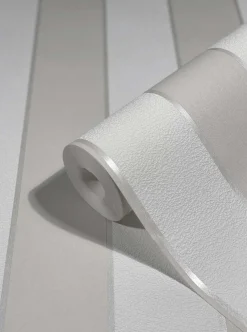 Vliestapete Ivy Streifen Weiß Beige 82304 Novamur