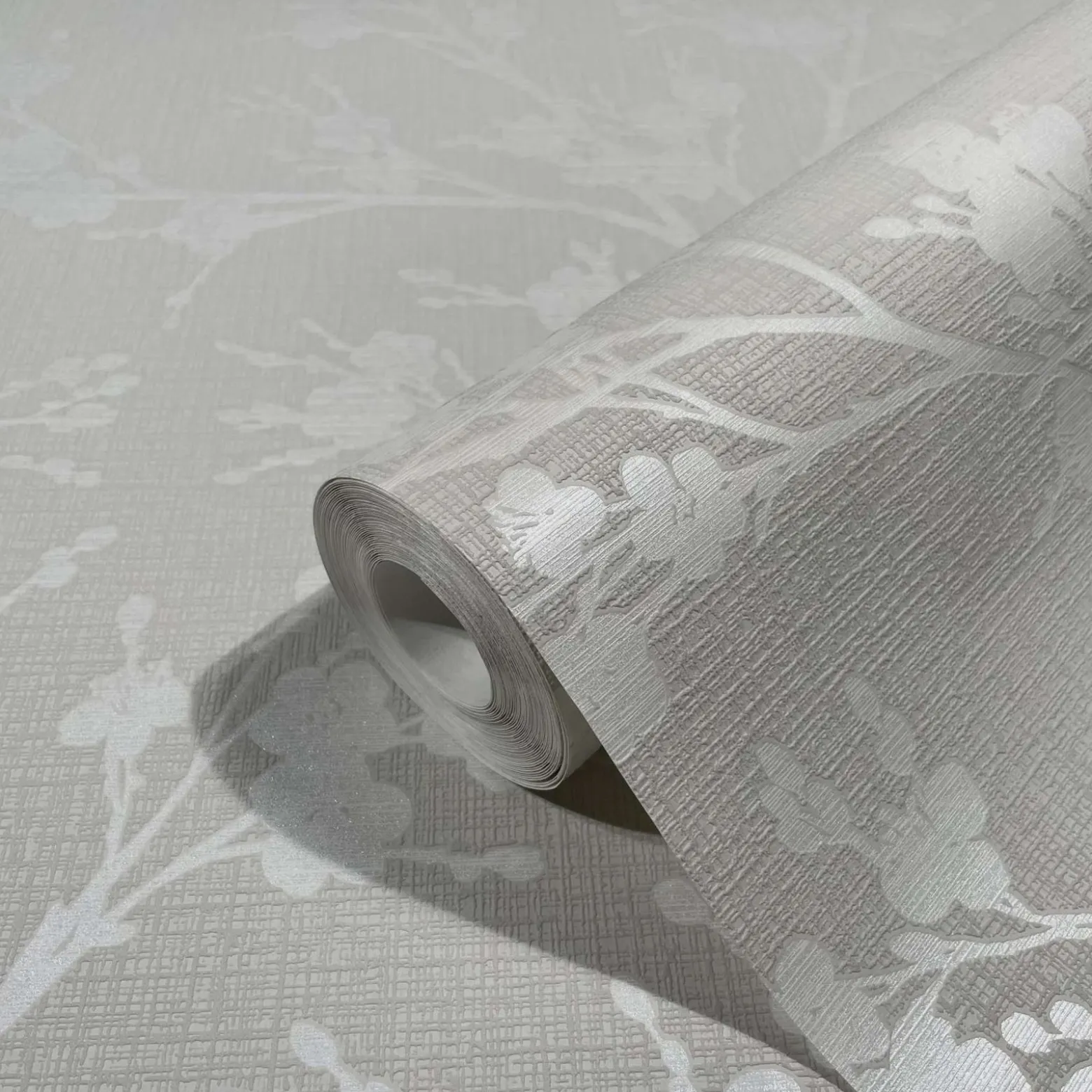 Vliestapete Ivy Struktur Blumen Beige 82314 Novamur