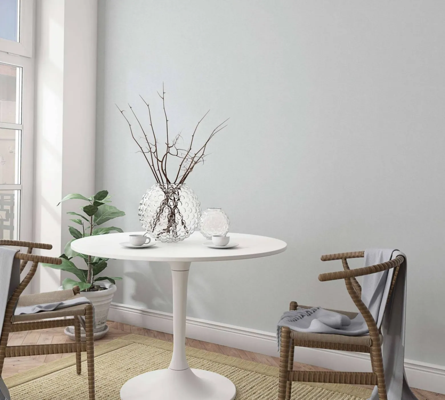 Vliestapete Ivy Uni Struktur Grau 82310 Novamur