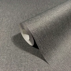 Vliestapete Ivy Uni Struktur Schwarz 82332 Novamur