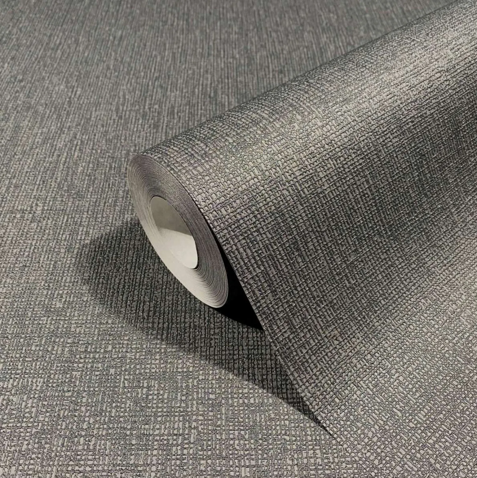 Vliestapete Ivy Uni Struktur Schwarz 82332 Novamur