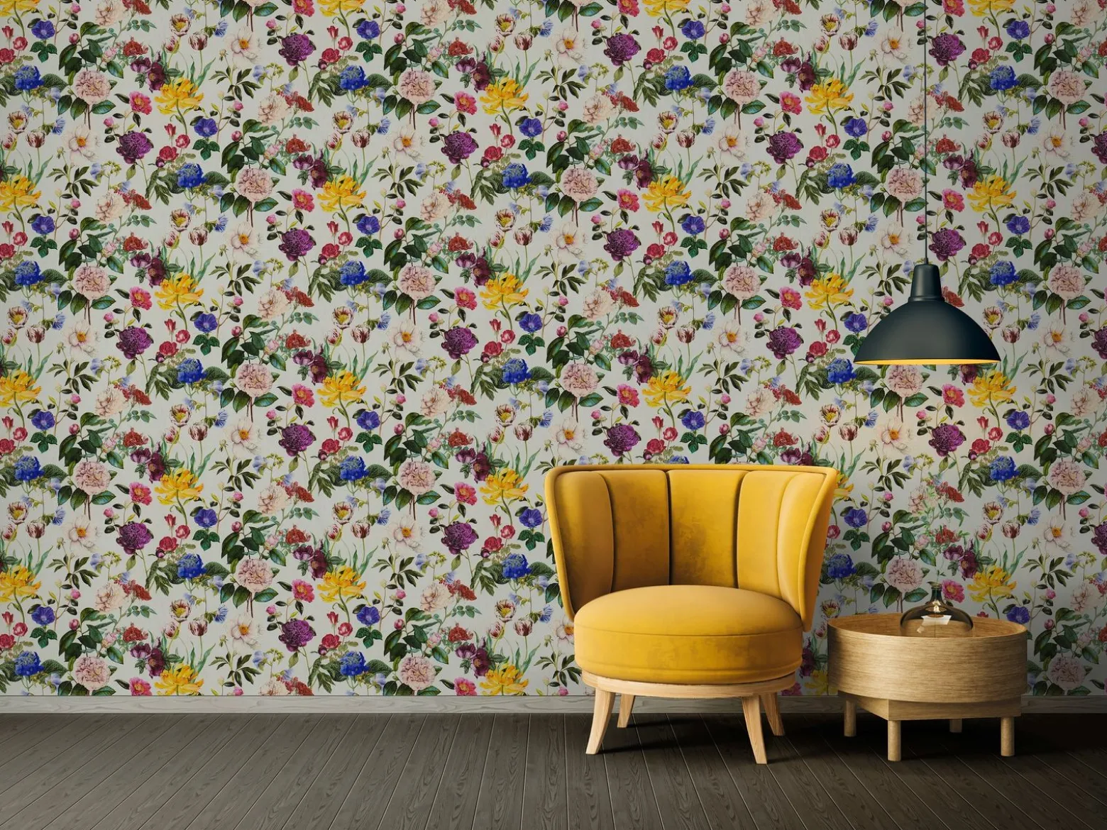 Vliestapete Jette Joop Blumen creme grün 37336-1