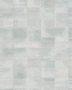 Vliestapete Kacheln Abstrakt blau beige weiß 31219