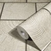 Vliestapete Kacheln Holz Fliesen beige silber 85745