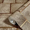 Vliestapete Kacheln Holz Fliesen braun gold 85763