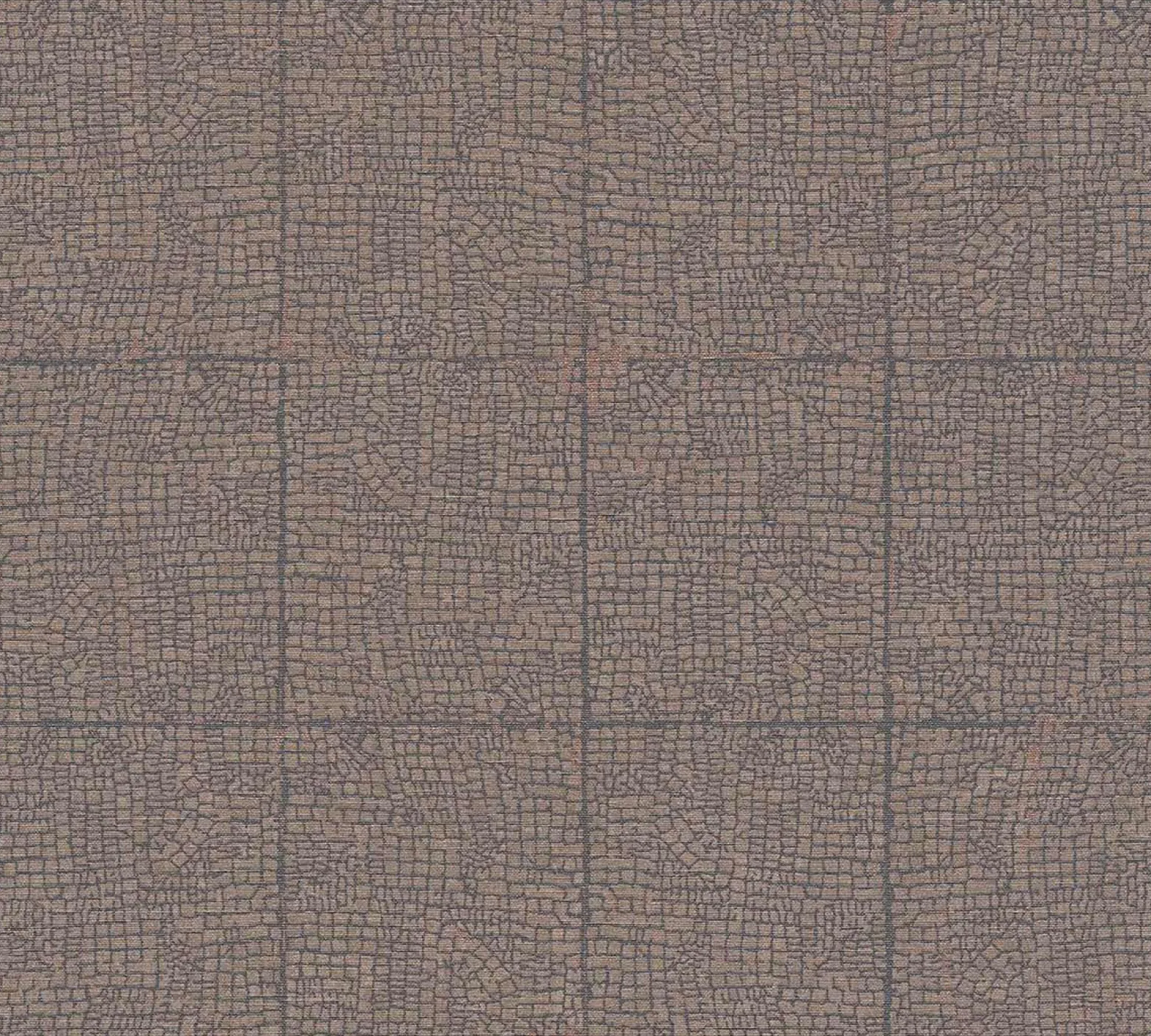 Vliestapete Kacheln Mosaik braun schwarz 38526-4