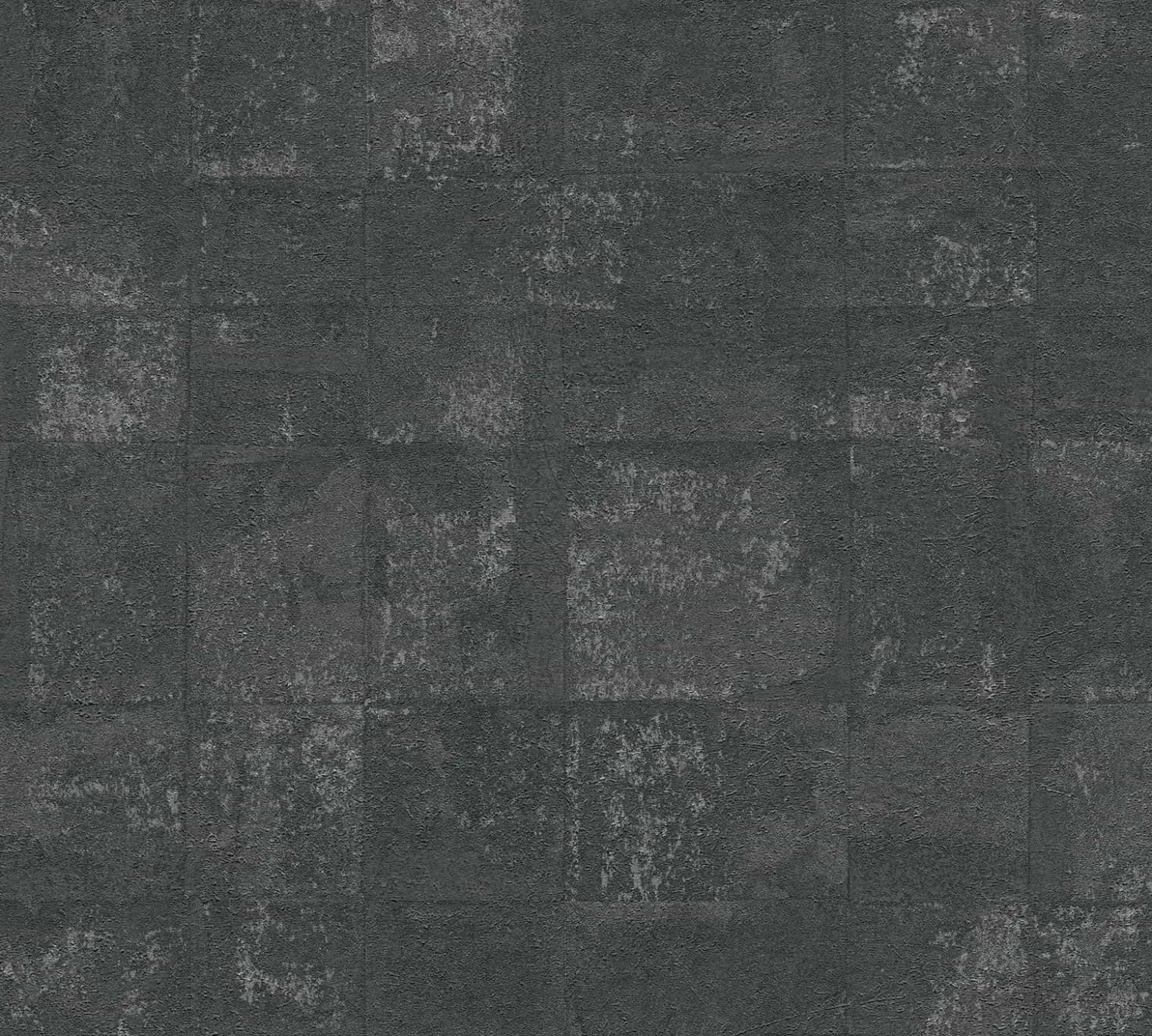 Vliestapete Kacheln Schwarz Silber Metallic 39671-4