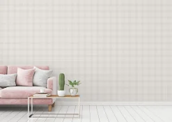 Vliestapete Kariert Landhaus Weiß Grün Rosa 39072-1