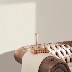 Vliestapete Karo Muster Stoff Optik Beige Glanz 10289-14