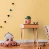 Vliestapete Kinder Einfarbig Betonoptik Gelb 77179-1