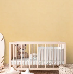 Vliestapete Kinder Einfarbig Betonoptik Gelb 77179-1