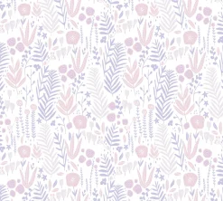 Vliestapete Kinder Floral Blumen lila rosa weiß 38118-1
