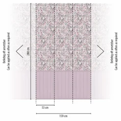 Vliestapete Kinder Floral Vögel Paneele Rosa Grau 77074-1