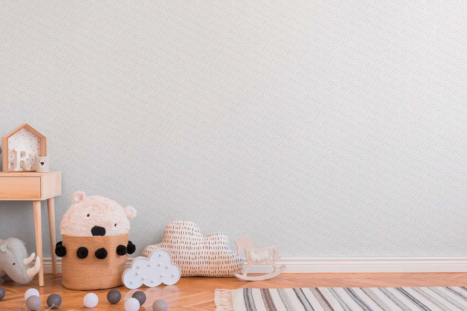 Vliestapete Kinder Herzen rosa grau beige 38124-1