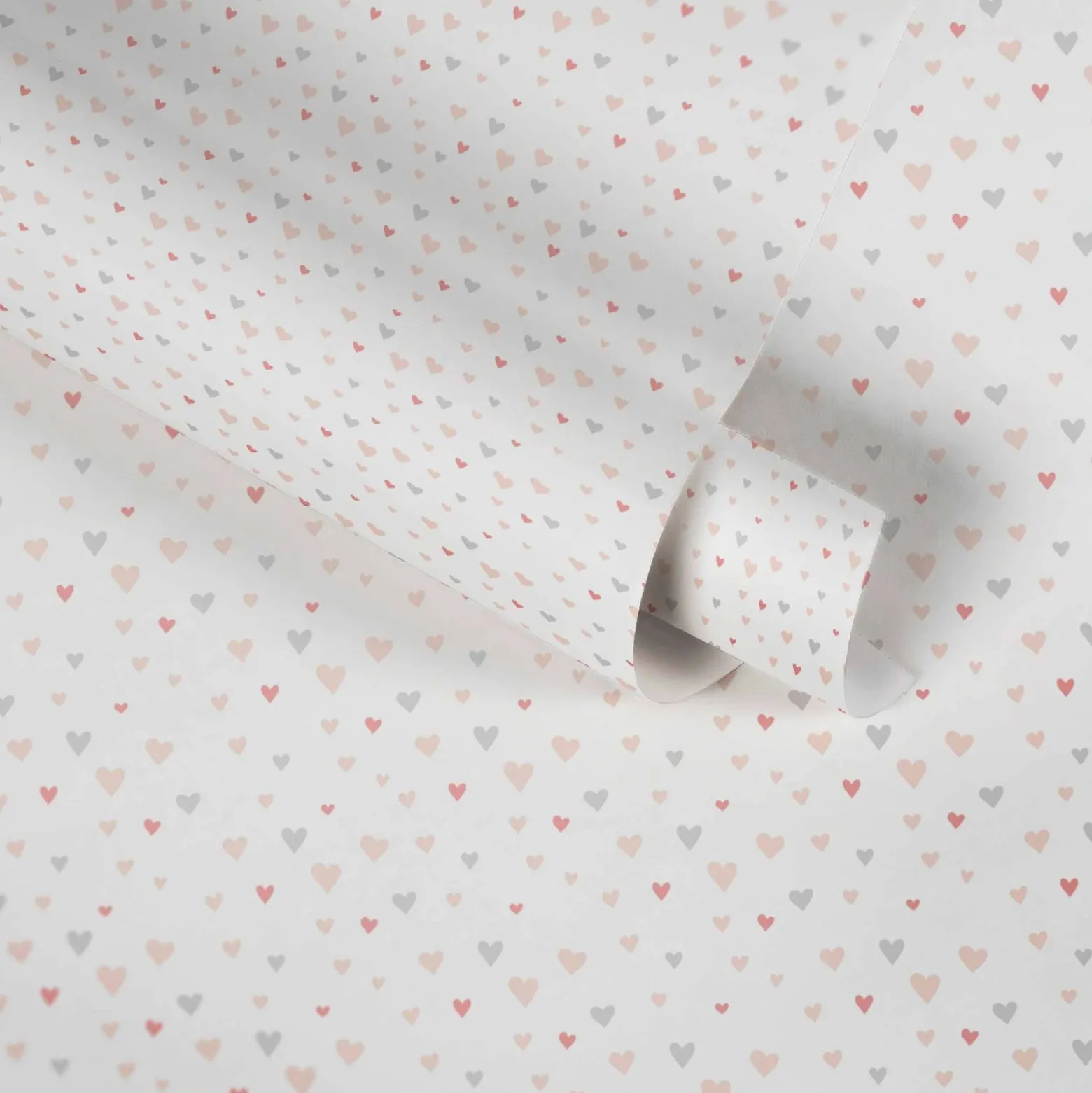 Vliestapete Kinder Herzen rosa grau beige 38124-1