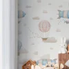 Vliestapete Kinder Himmel Ballons Creme Bunt 77061-1