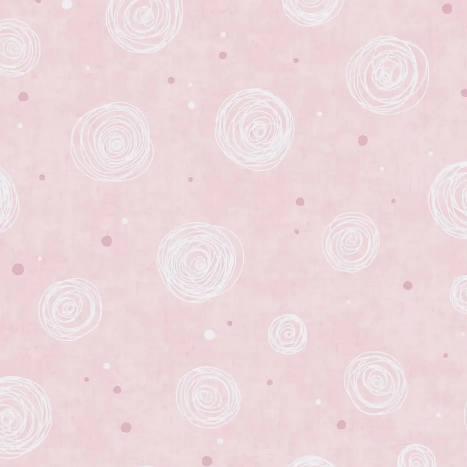 Vliestapete Kinder Kreise Abstrakt Rosa Weiß 77139-2