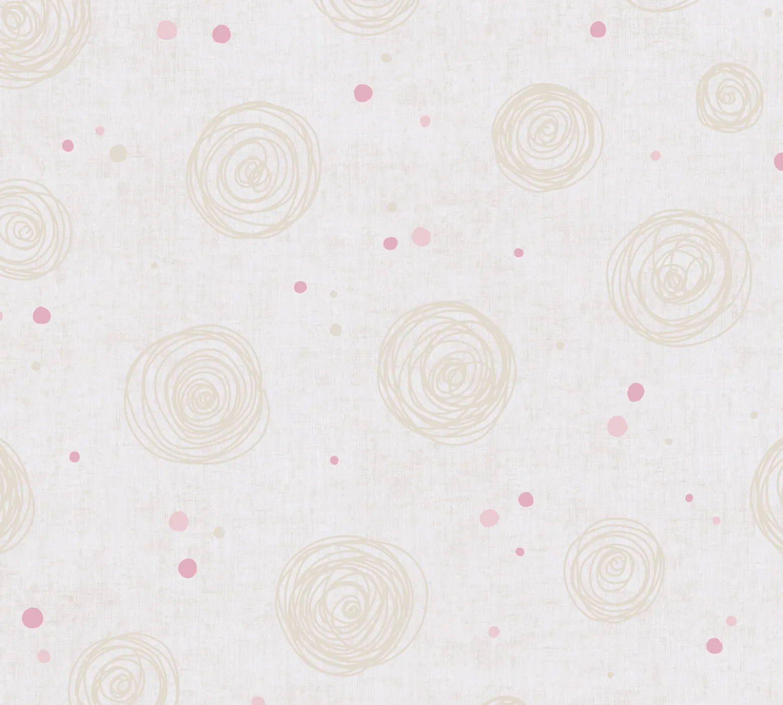 Vliestapete Kinder Kreise Abstrakt Beige Rosa 77139-3