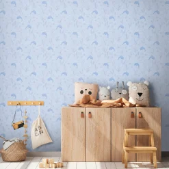 Vliestapete Kinder Meer Delfine Fische Blau 77132-1