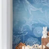 Vliestapete Kinder Meer Unterwasser Blau Weiß 77060-1