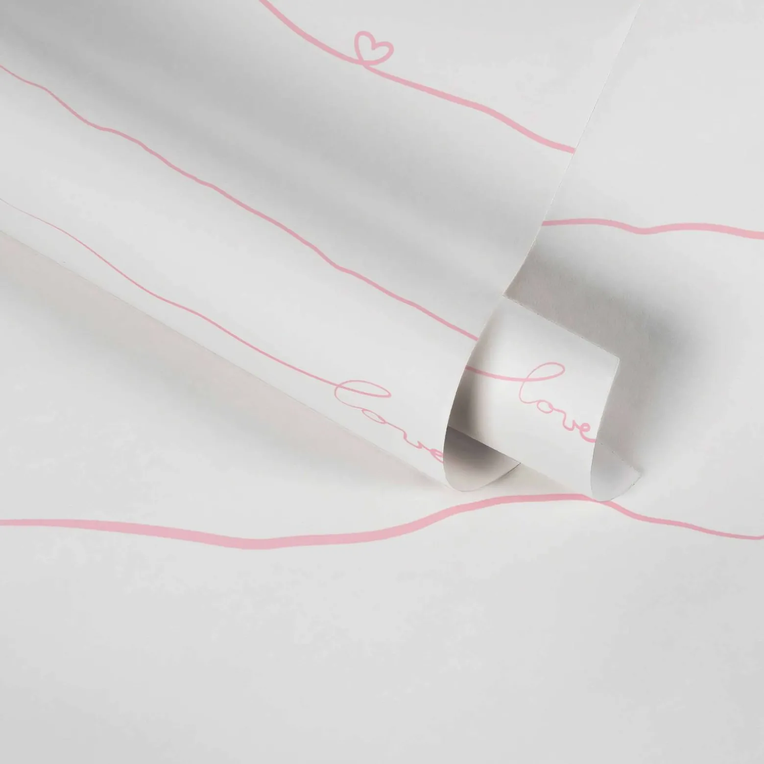 Vliestapete Kinder Schrift Herzen rosa weiß 38140-2