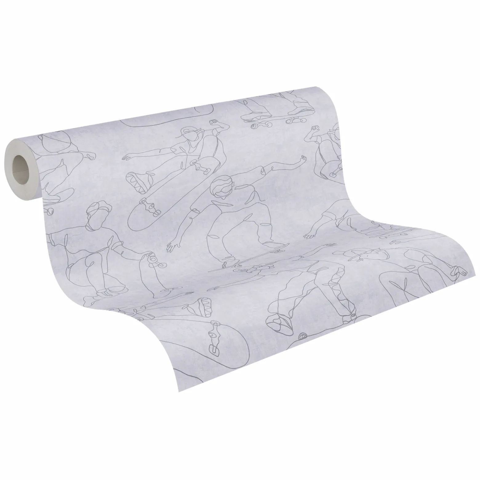 Vliestapete Kinder Skater Abstrakt Grau 77174-1