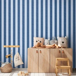 Vliestapete Kinder Streifen Muster Blau 77078-5