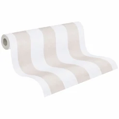 Vliestapete Kinder Streifen Beige Creme 77078-1