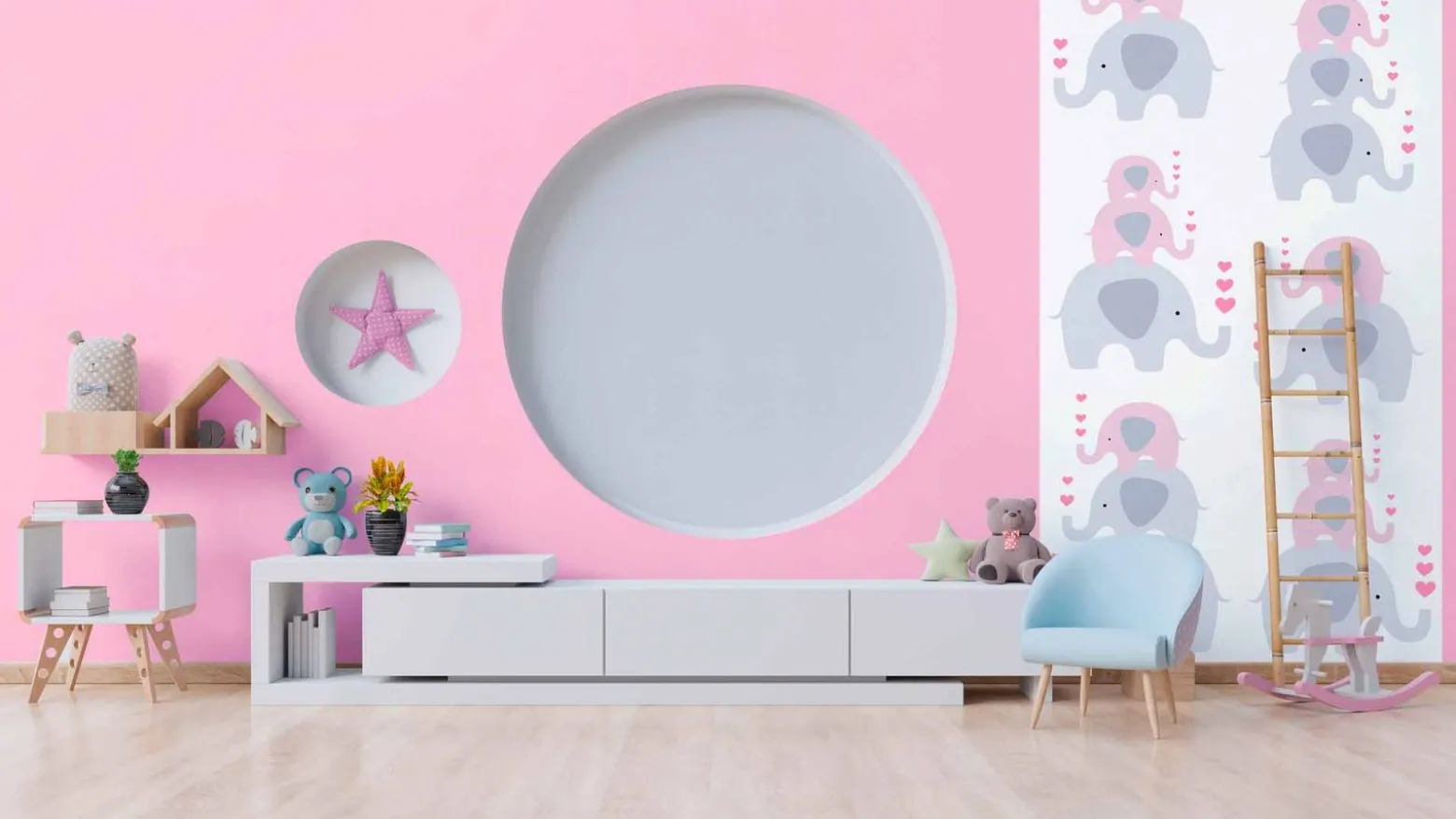 Vliestapete Kinder Uni-Design rosa 38322-8