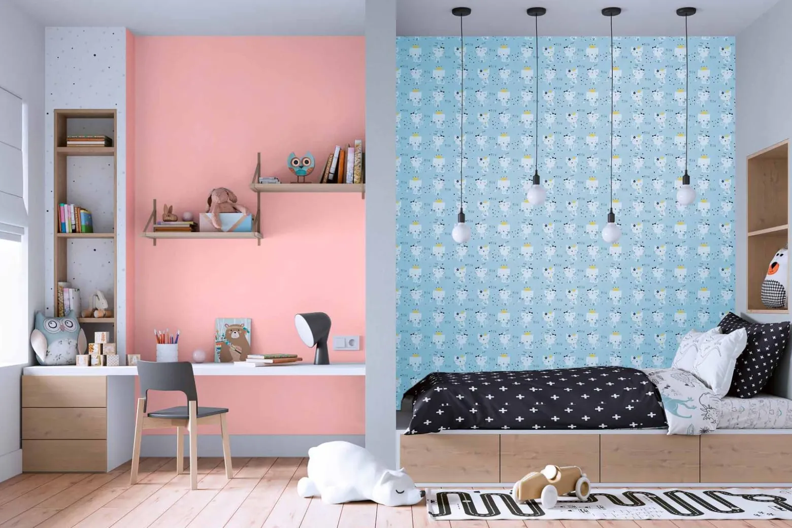 Vliestapete Kinder Uni-Design apricot 38316-7