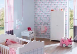 Vliestapete Kinder Uni-Design grau 38317-4