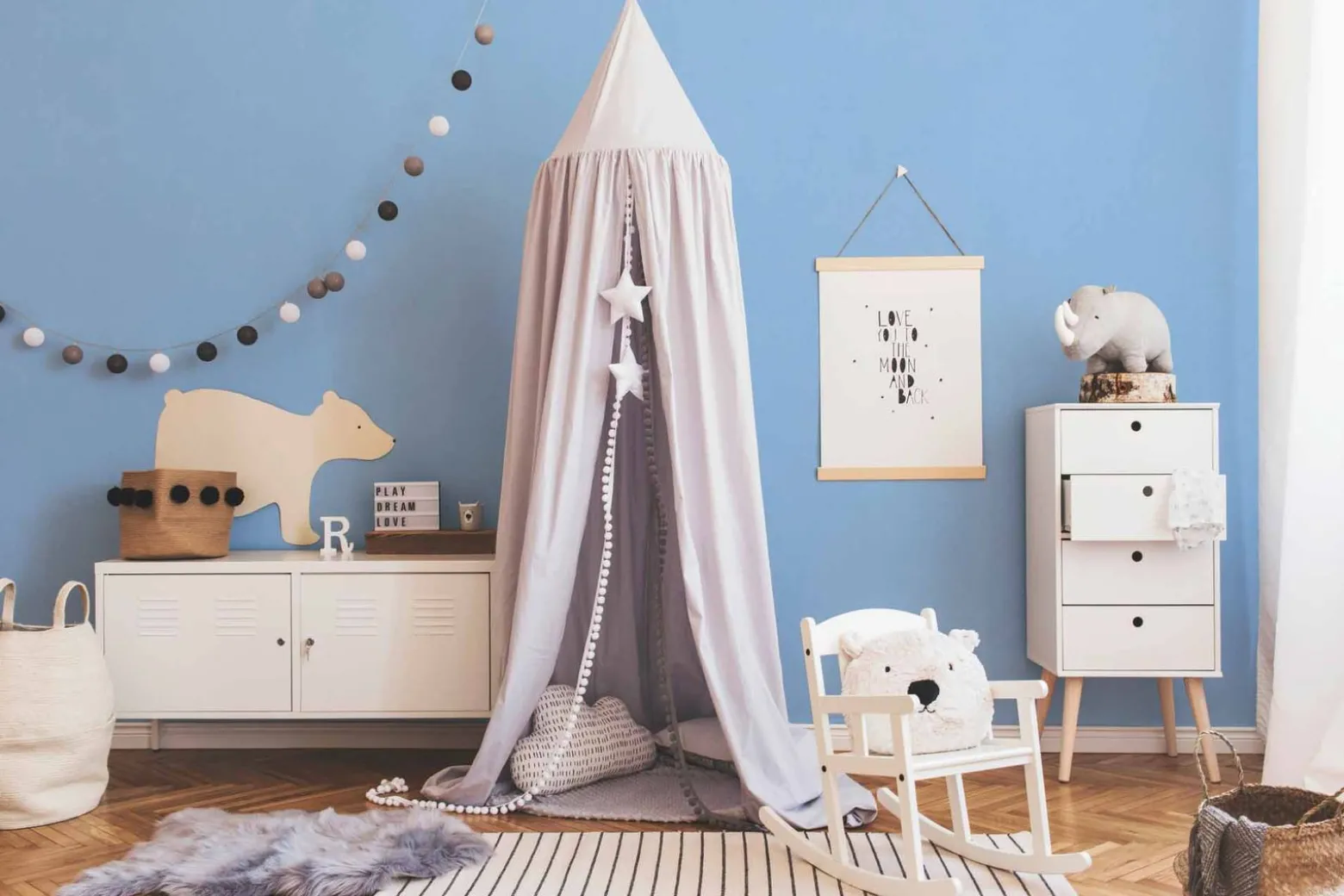 Vliestapete Kinder Uni-Design hellblau 38325-9