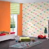 Vliestapete Kinder Uni-Design orange 38326-6