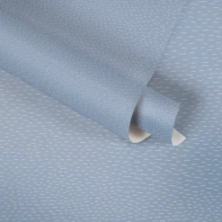 Vliestapete Kinder Wellen Striche blau grau 38145-1