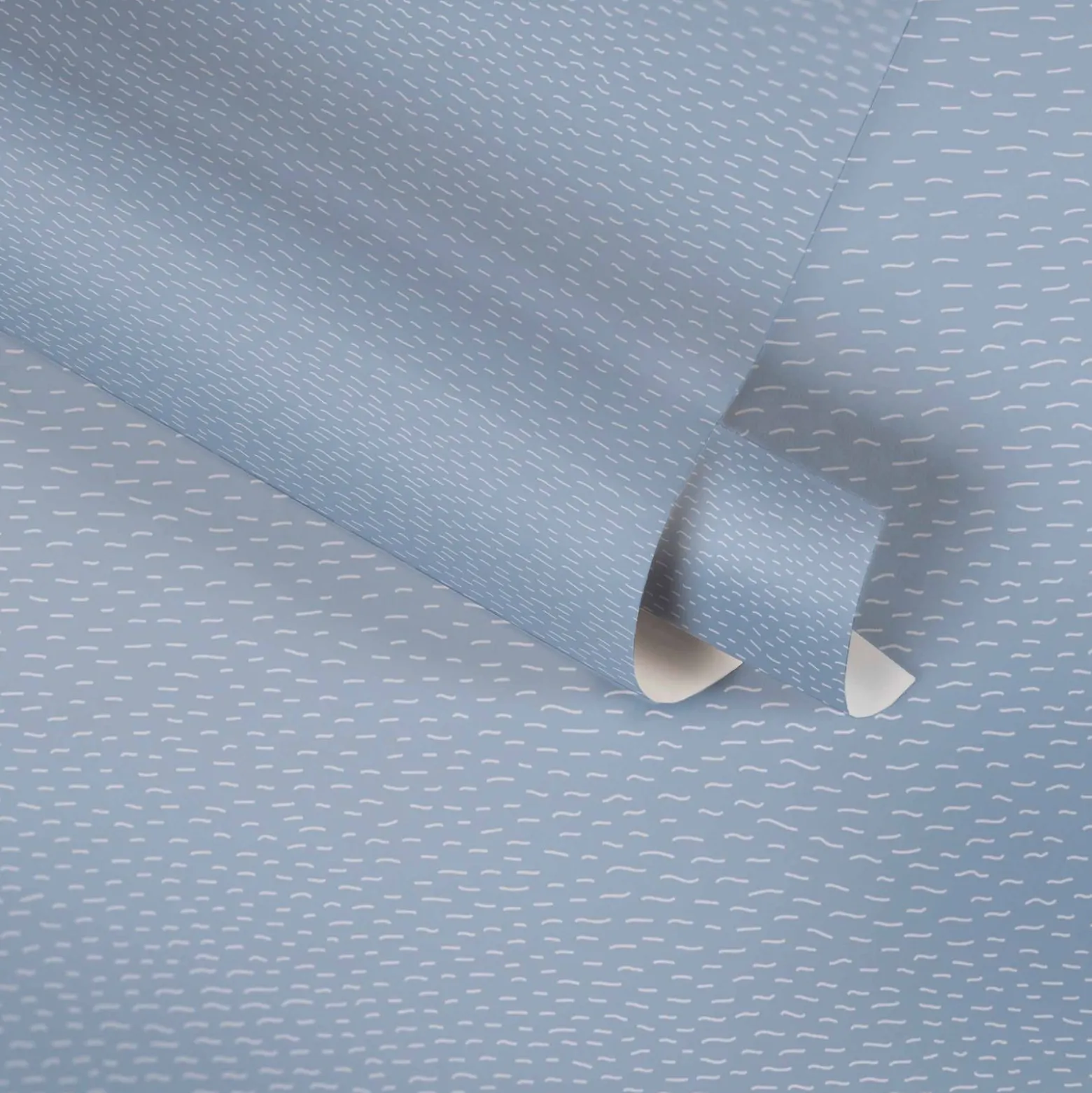 Vliestapete Kinder Wellen Striche blau grau 38145-1